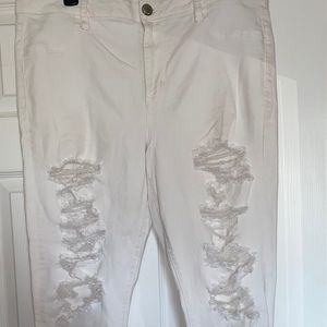 American Eagle high rise distressed jeggings